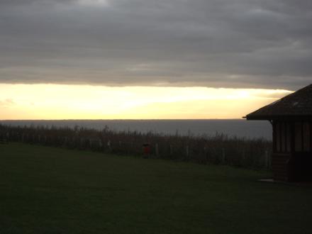 a dark, cold looking sky