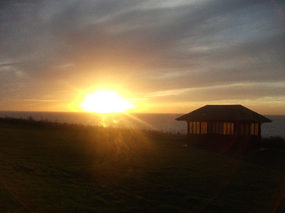 sunset over the sea